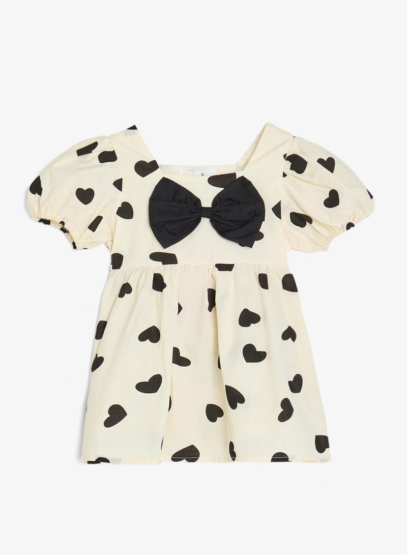 Pinata Heart Printed Bow Dress - Image 1